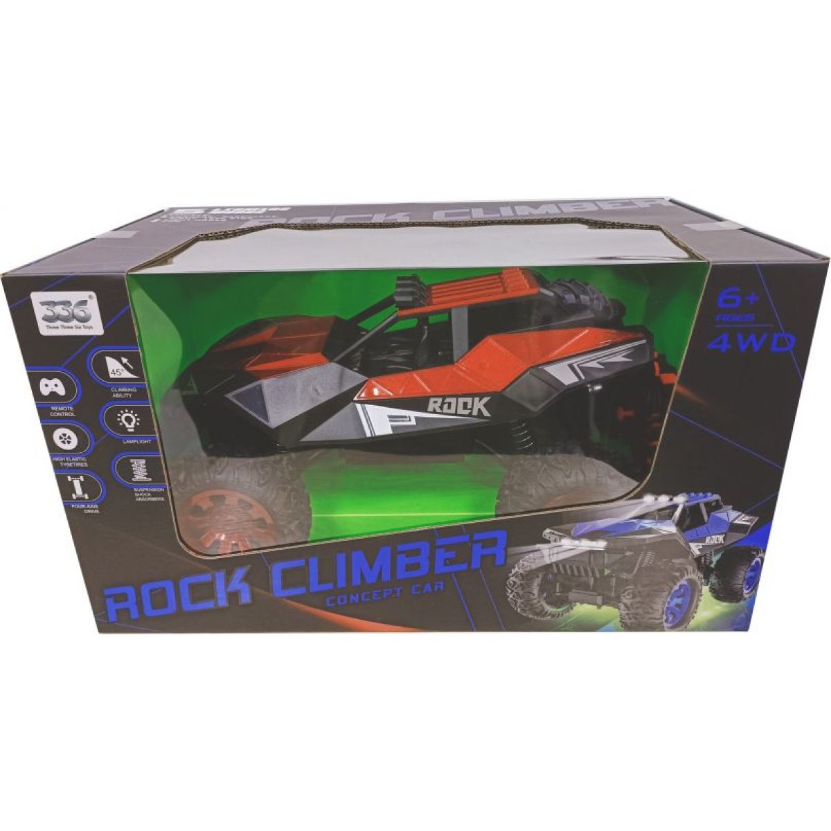 RC auto Rock Climber červené