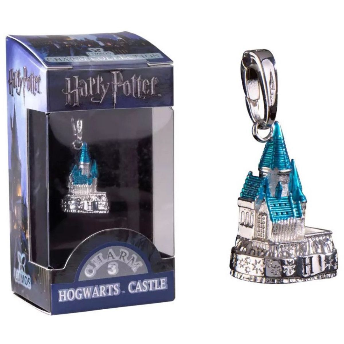 Harry Potter přívěsek Lumos - Bradavice stříbrná