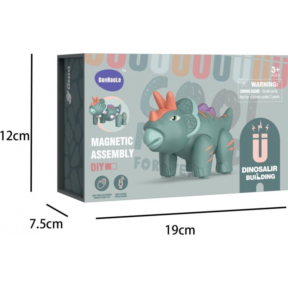 Alltoys Triceratops skládací magnetický