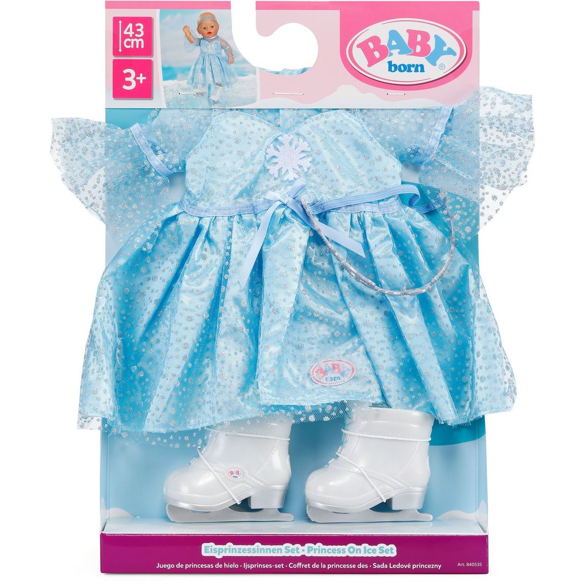 BABY born Souprava Princezna na ledě 43 cm modré