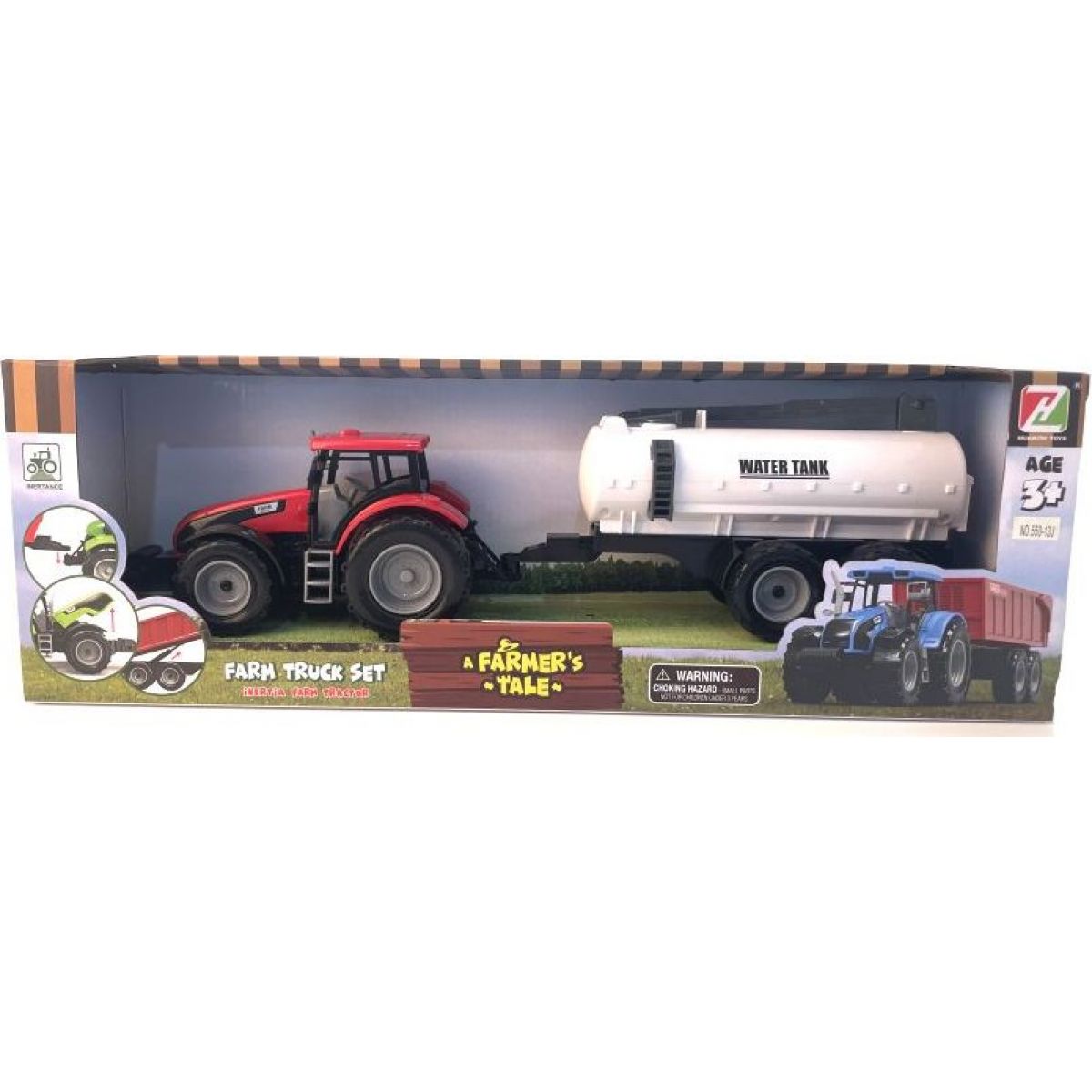 Alltoys Traktor na setrvačník s cisternou červený