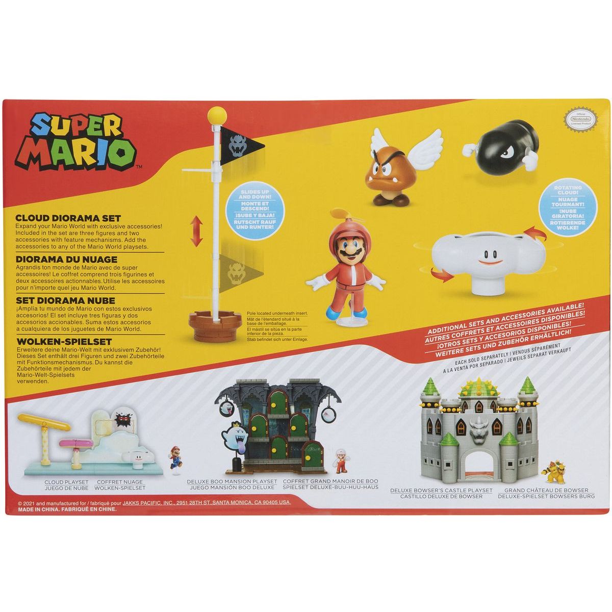 Super Mario sada Cloud Diorama se 6,5 cm figurkami