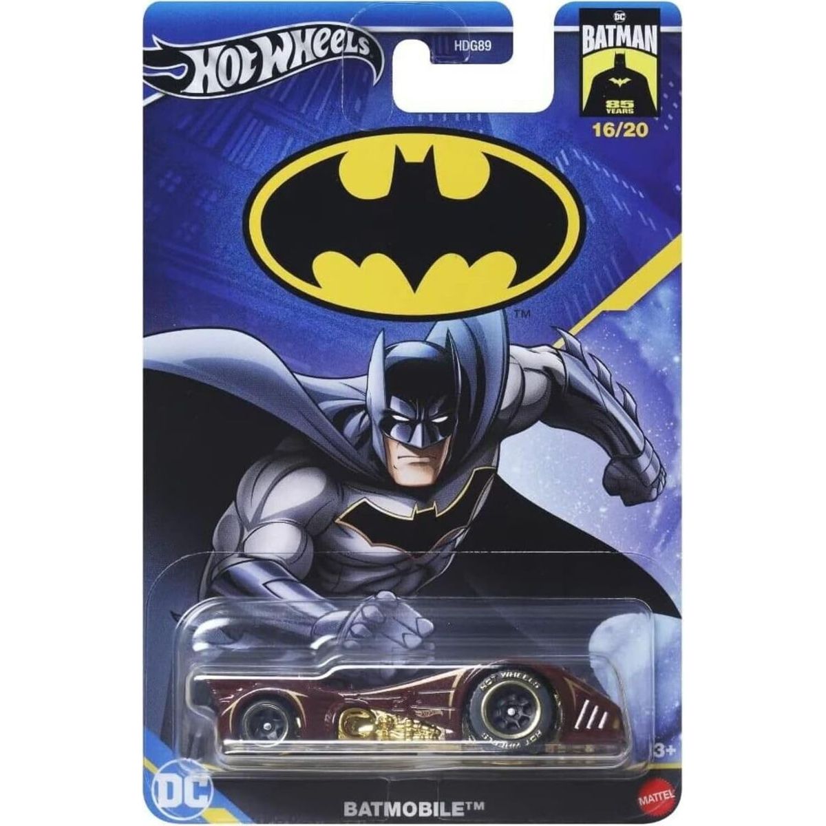 Hot Wheels tematické auto Batman DC Batmobile Heavy Hitchers Teal