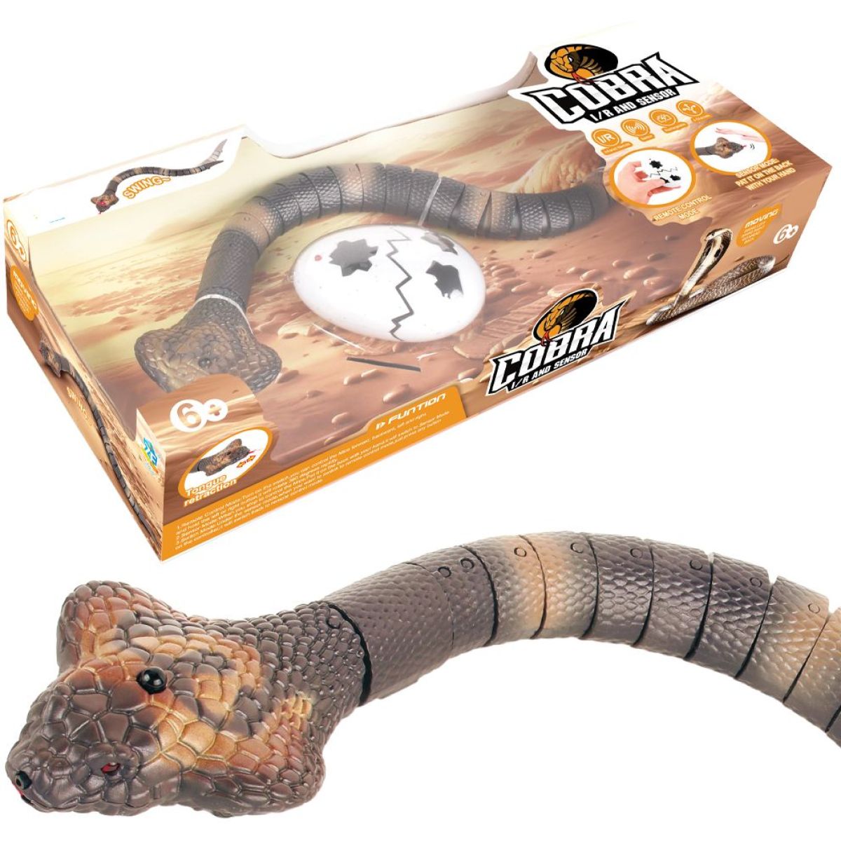 Sparkys RC Had Cobra s biomimikry a svítícími očima