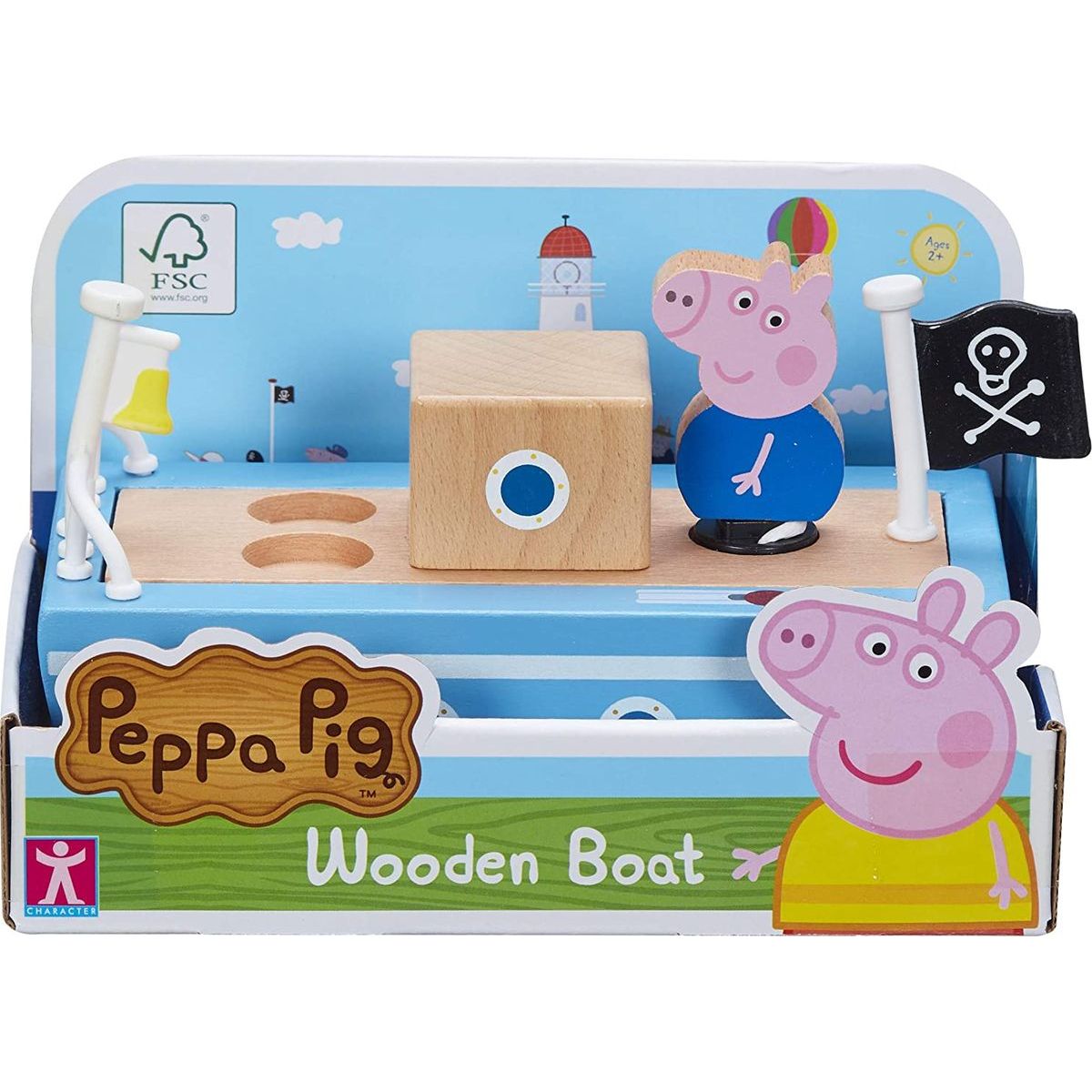 Peppa Pig dřevěná loď a figurka George