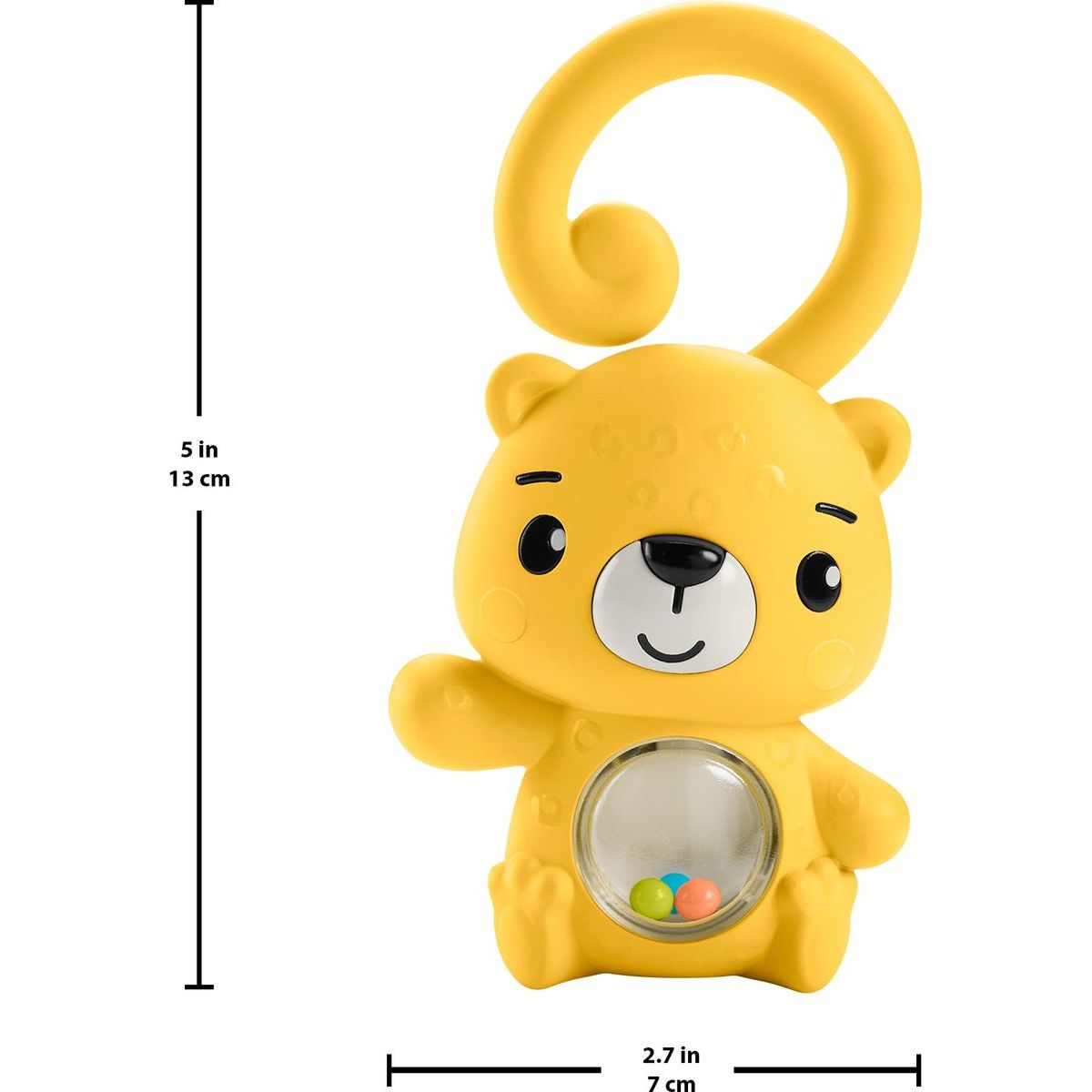 Fisher-Price zvířecí chrastítka 13 cm medvídek žlutý