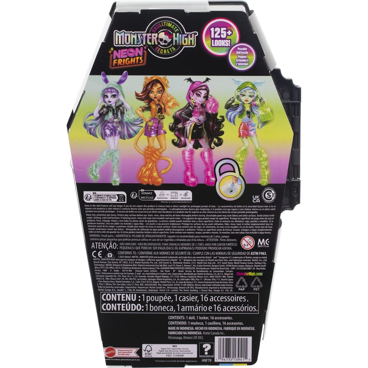 Monster High Skulltimate secrets panenka neon - Frankie