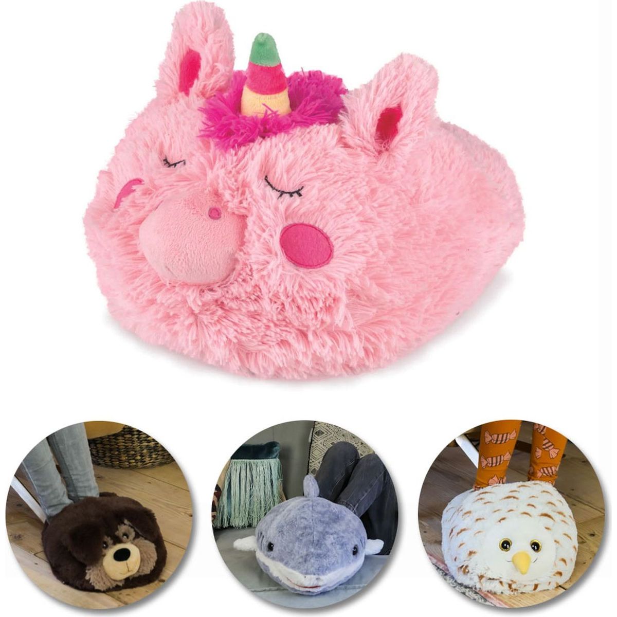 Cozy Noxxiez CS922 Jednorožec hřejivý plyšový pantofel