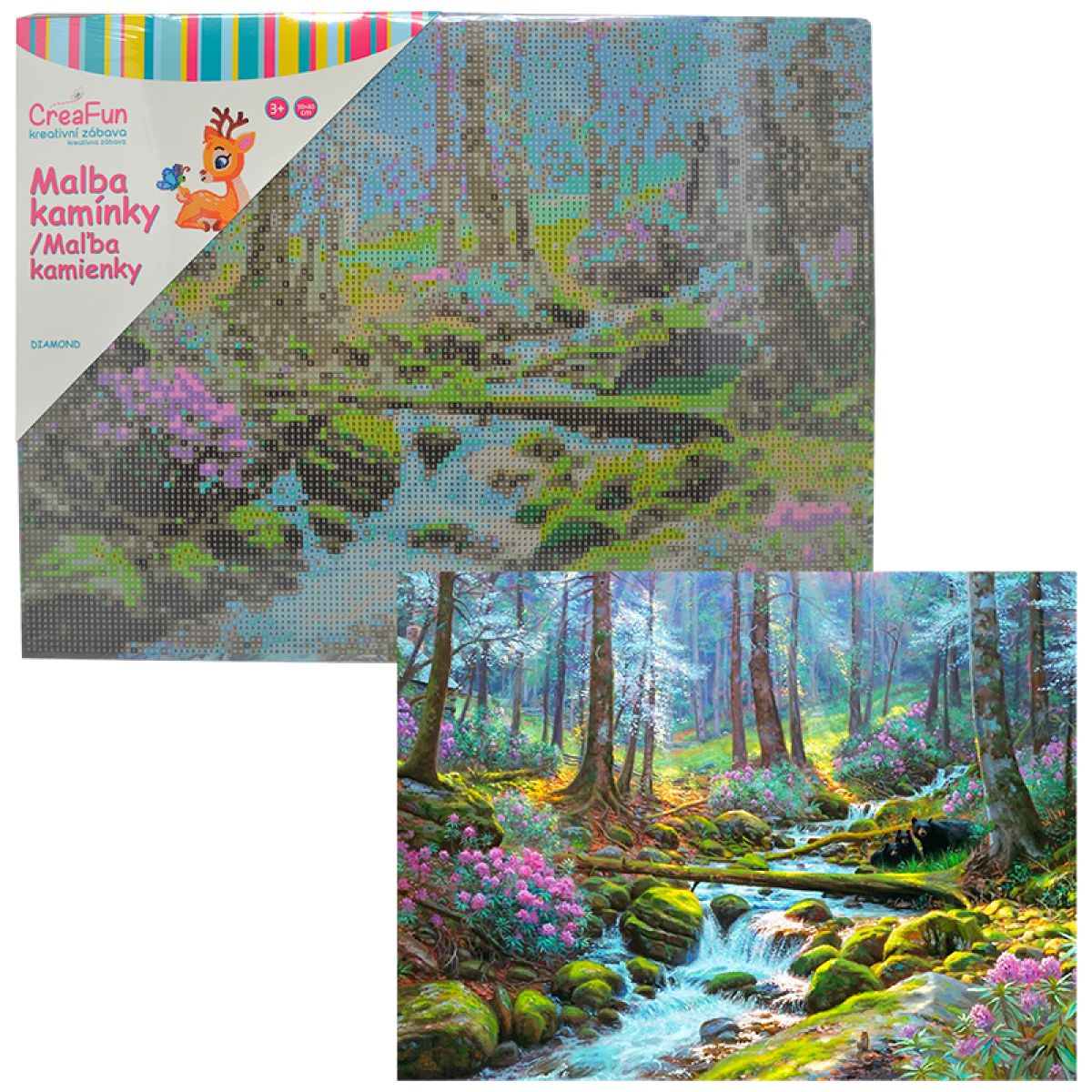 Sparkys Diamantové malování - Lesní potůček 30 x 40 cm