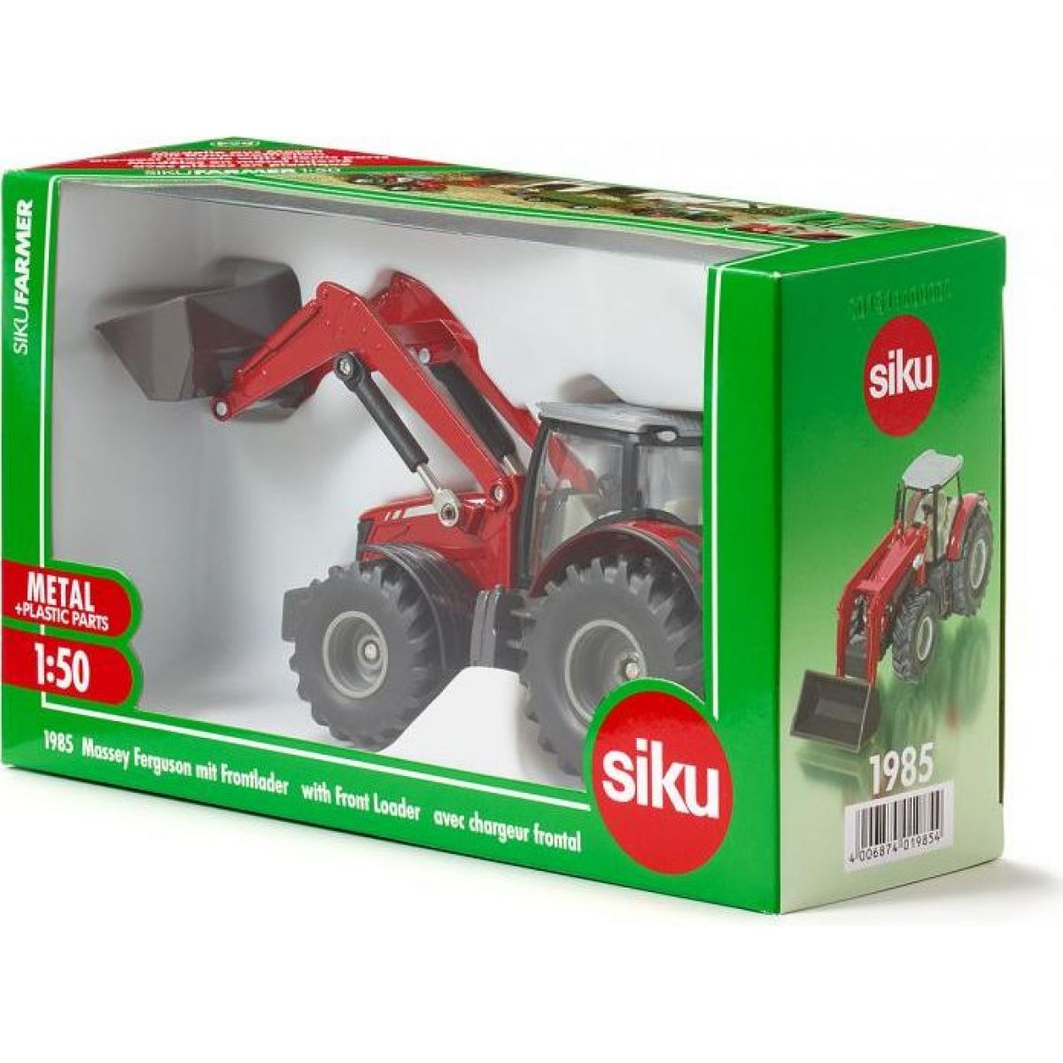 Siku Farmer Traktor Massey Ferguson s předním nakladačem 1:50