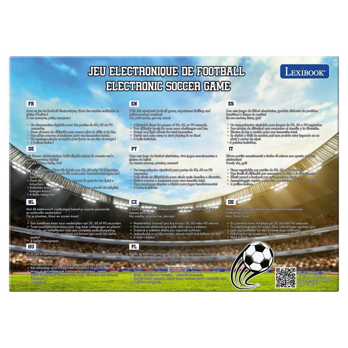 Lexibook Elektronický fotbal se světly a zvuky pro 2 hráče