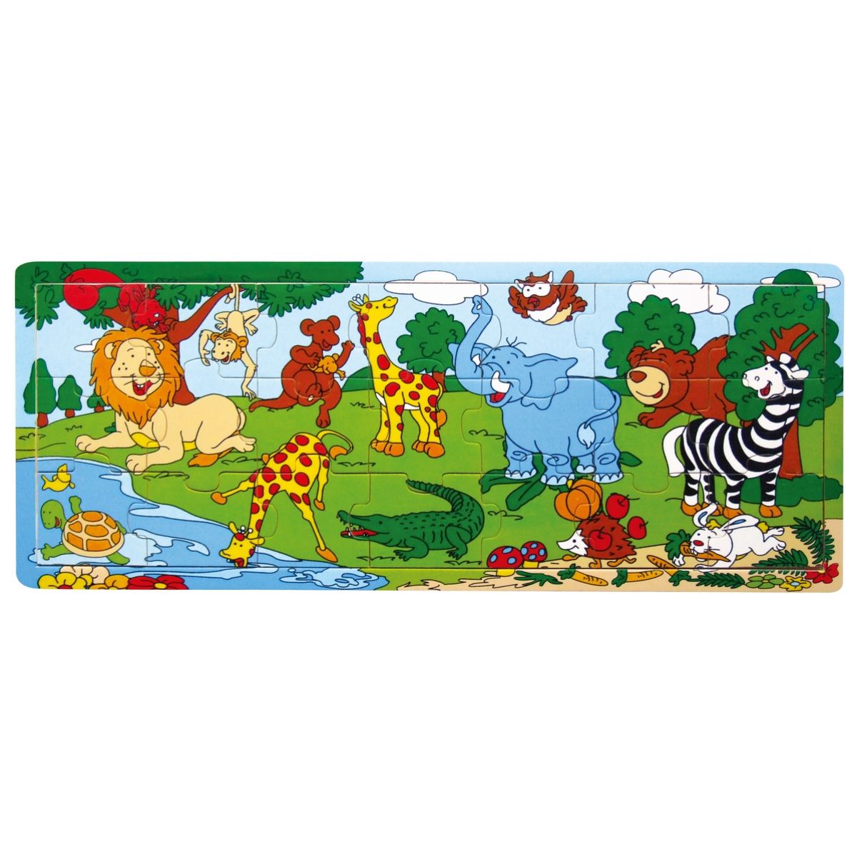 HM Studio Puzzle deskové Zoo 21 dílků
