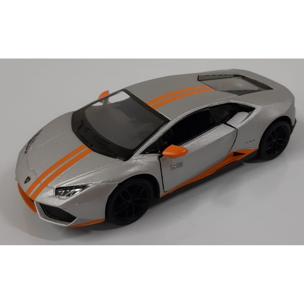 Kinsmart Lamborghini Huracan kov 12 cm stříbrné