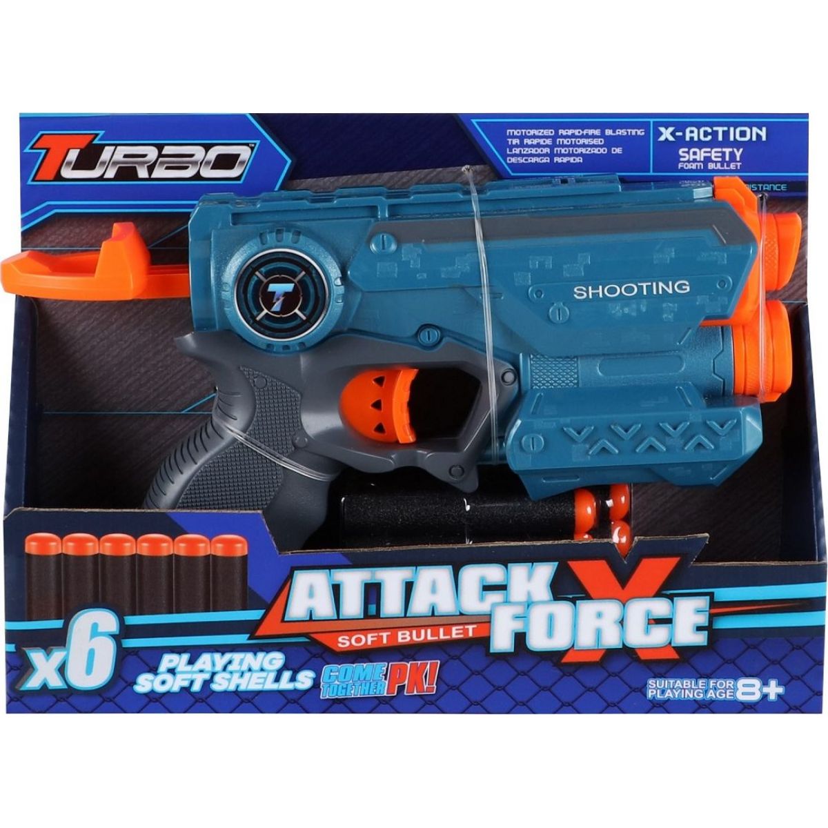 Alltoys Blaster Turbo a 6 ks nábojů 302