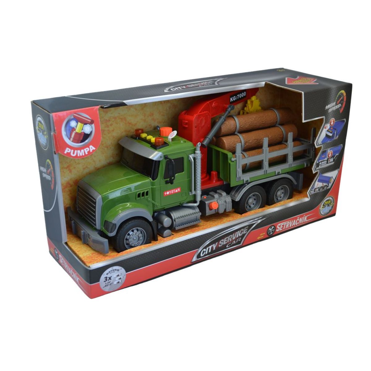 Sparkys CITY SERVICE CAR - 1:12 Nákladní auto pro přepravu dřeva