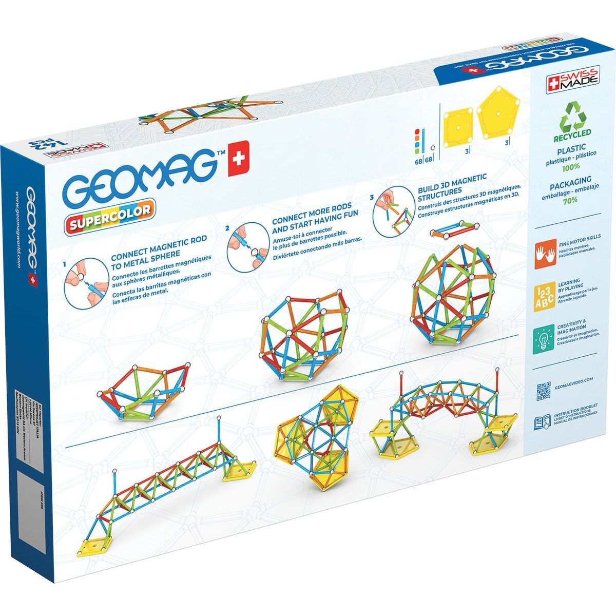 Geomag Supercolor recycled 142 dílků