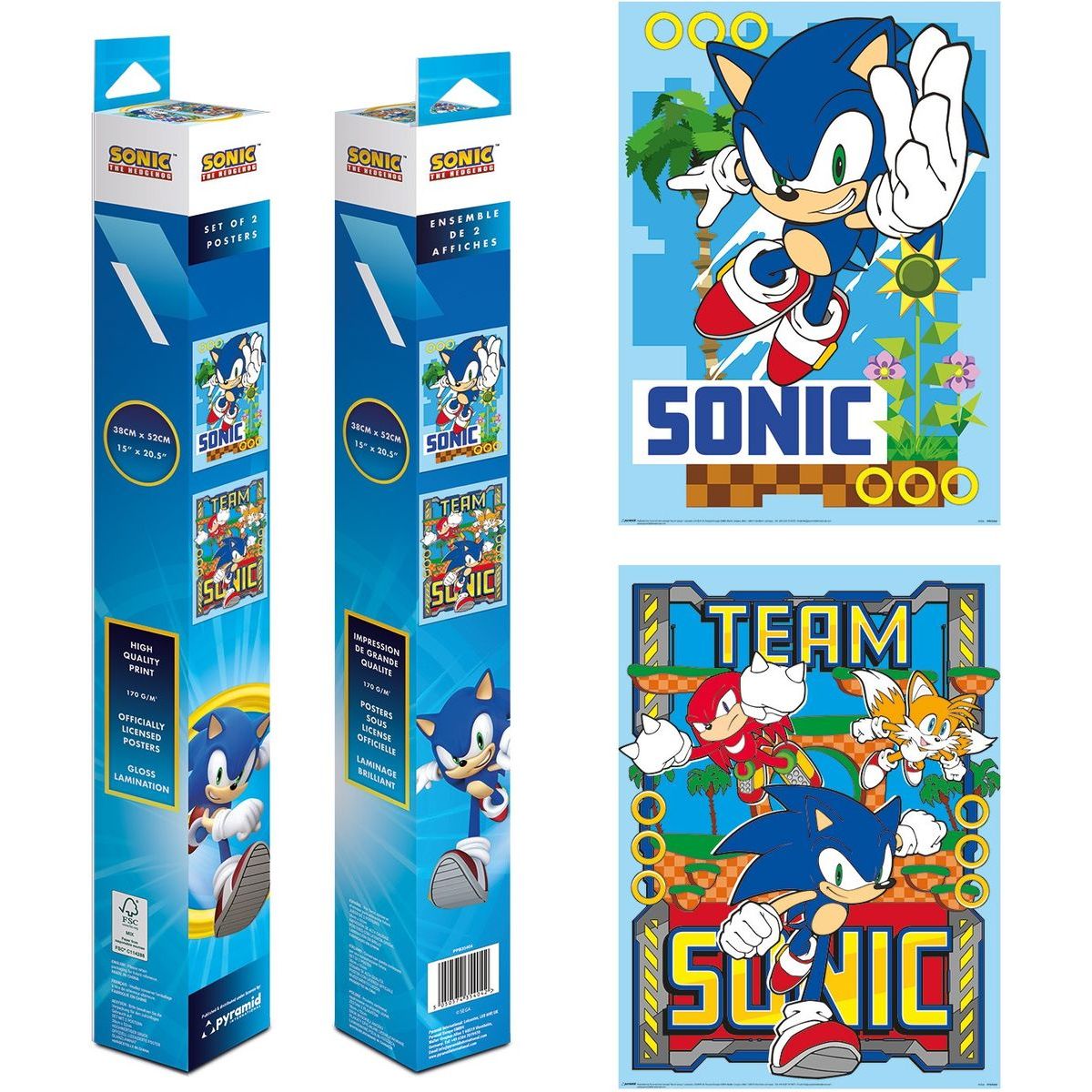Paladone Sonic Set plakátů mini 2 ks