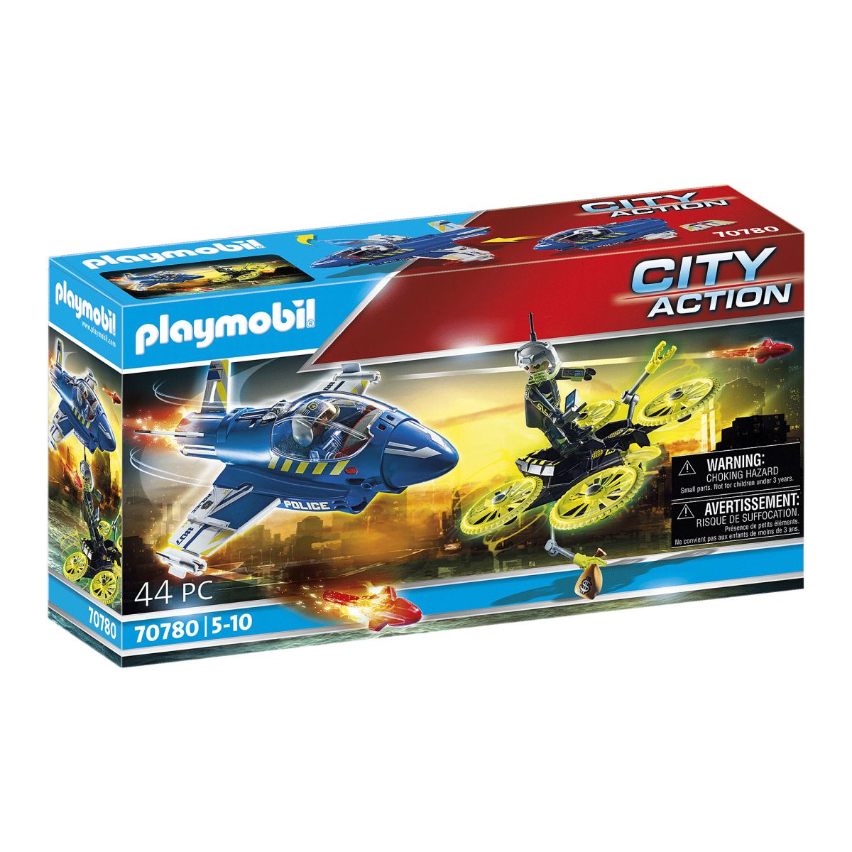 PLAYMOBIL® 70780 Policejní tryskáč Pronásledování dronu