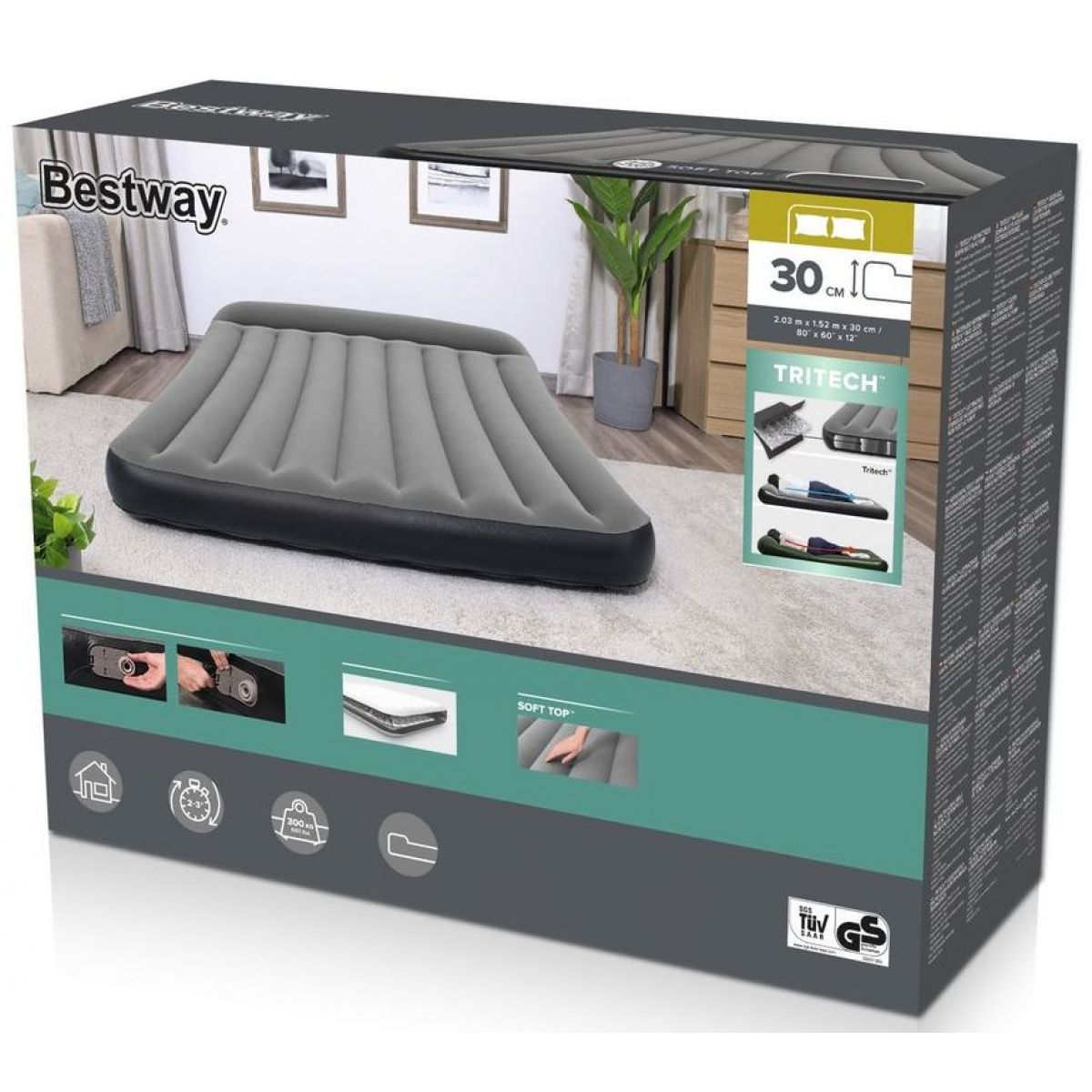 Bestway Nafukovací matrace Air Mattress Queen 203 x 152 x 30 cm