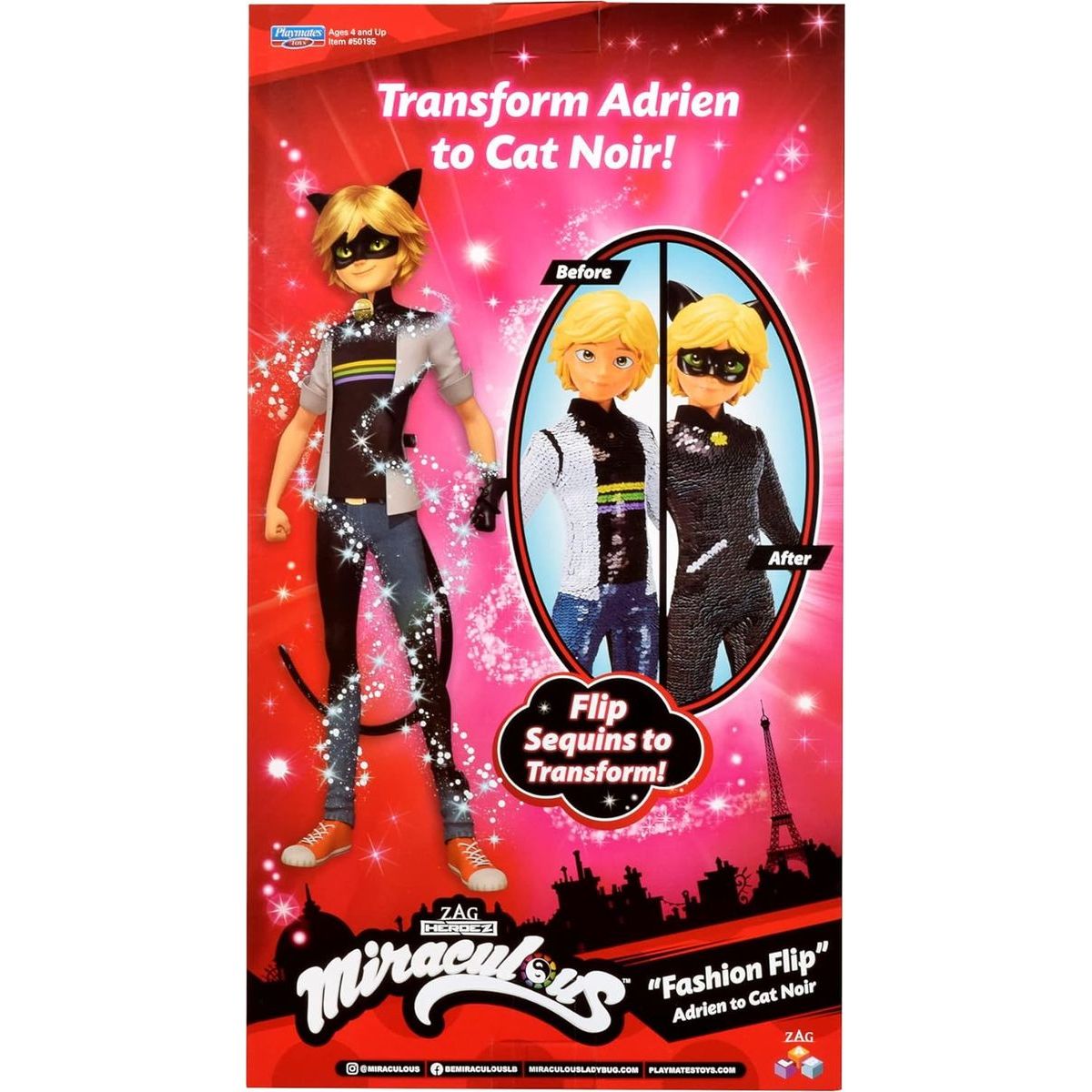 Playmates Miraculous Fashion Flip Adrien