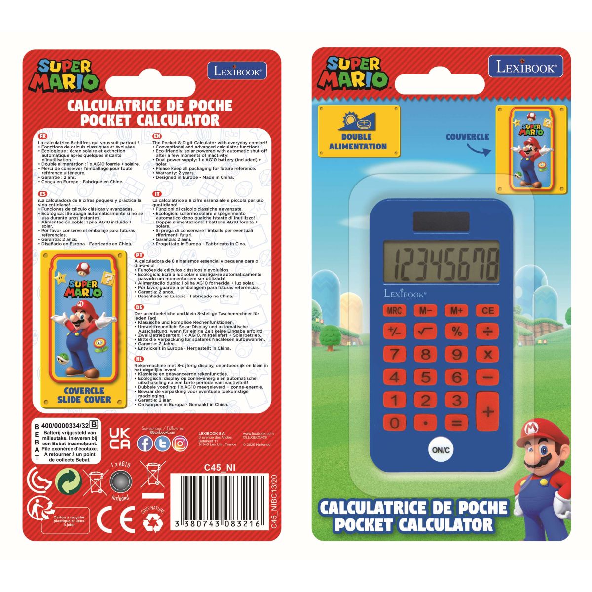 Lexibook Kapesní kalkulačka Super Mario