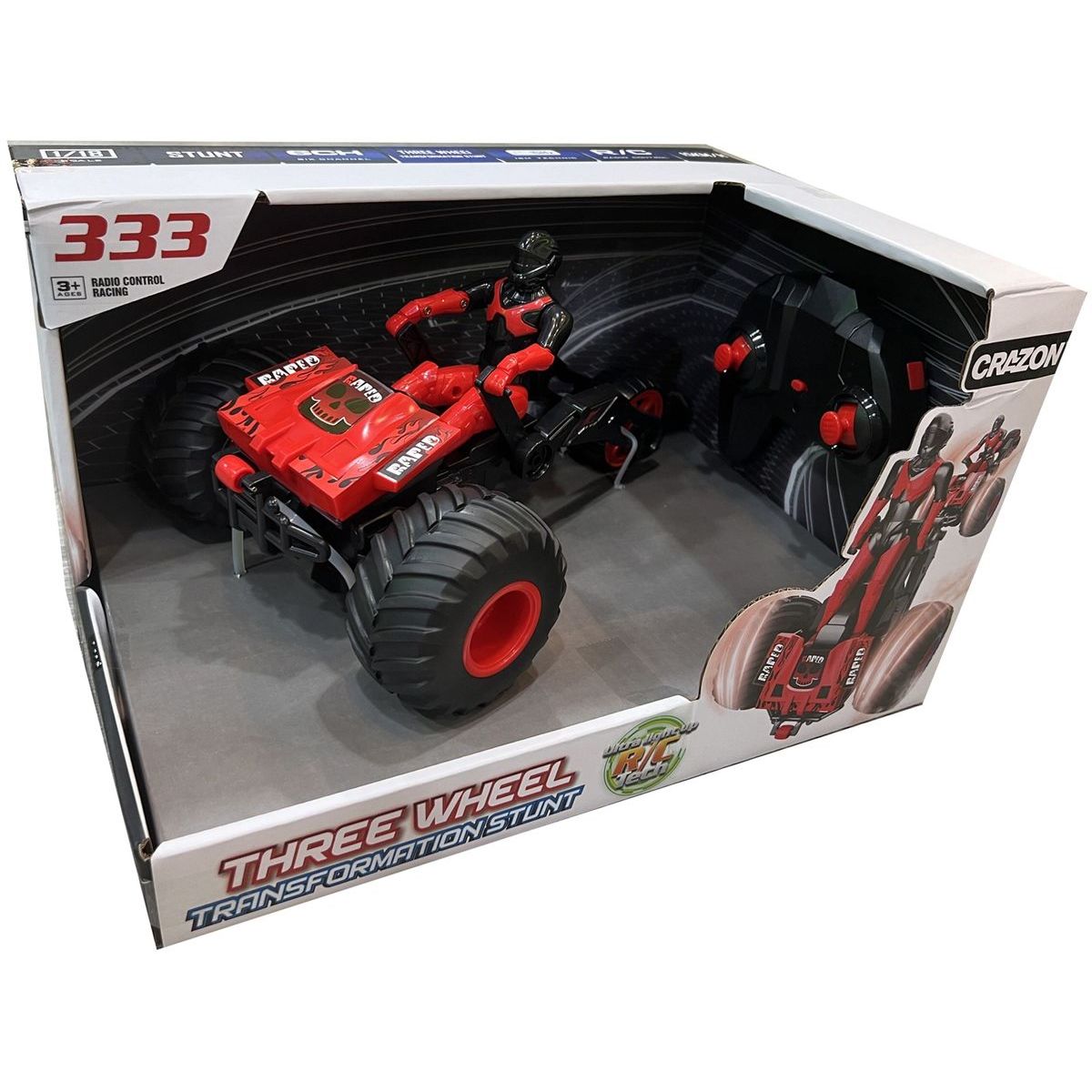 RC tříkolka 2,4 GHz červená