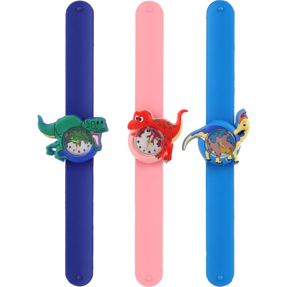Dětské hodinky samonavíjecí dinosaurus růžové