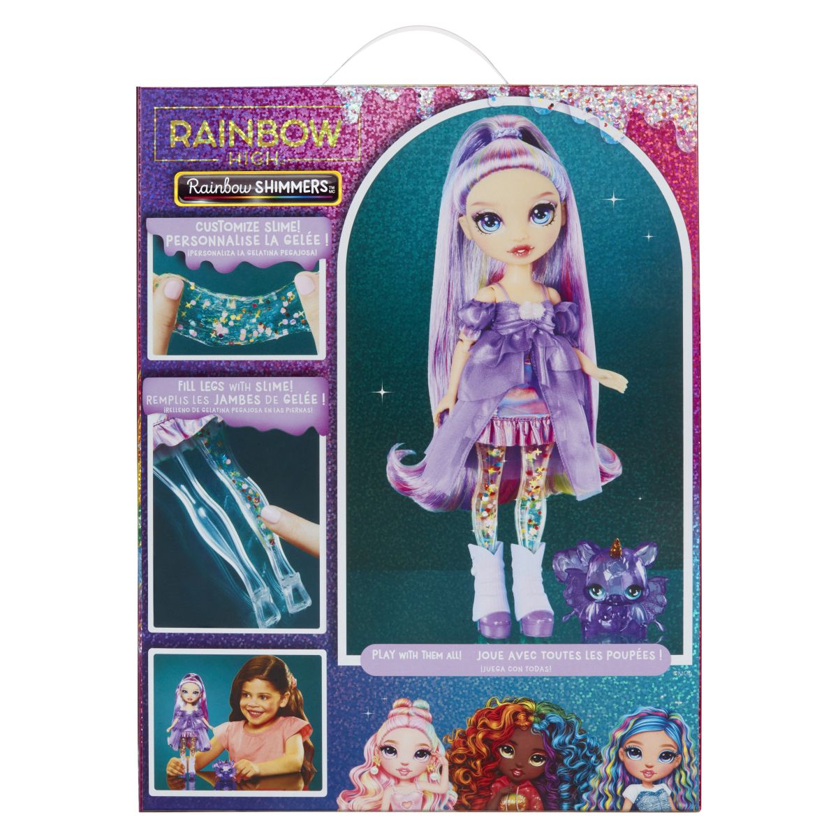 Rainbow High Panenka se slizem a třpytkami - Violet (purple)