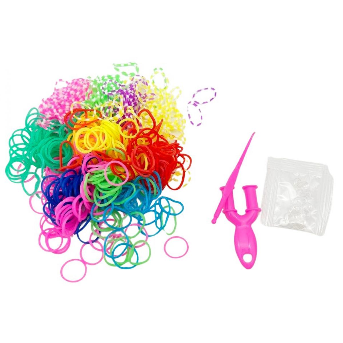 Alltoys Sada gumiček 500 ks na výrobu náramků Loom band - motýl