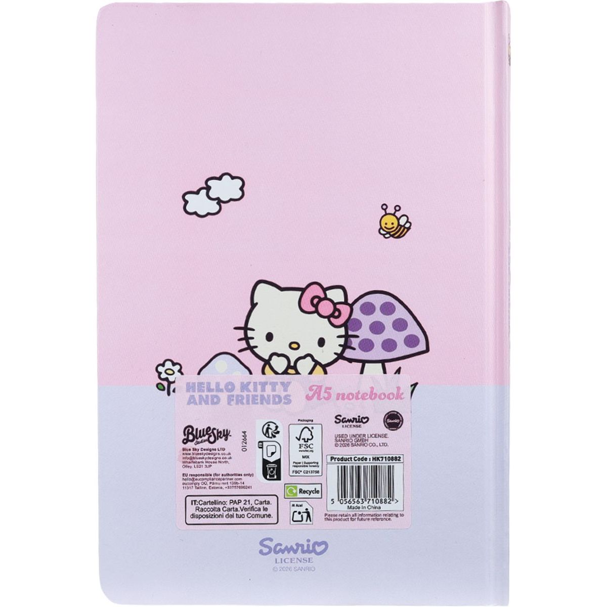 Bluesky Hello Kitty a přátelé Blok A5 Mushroom
