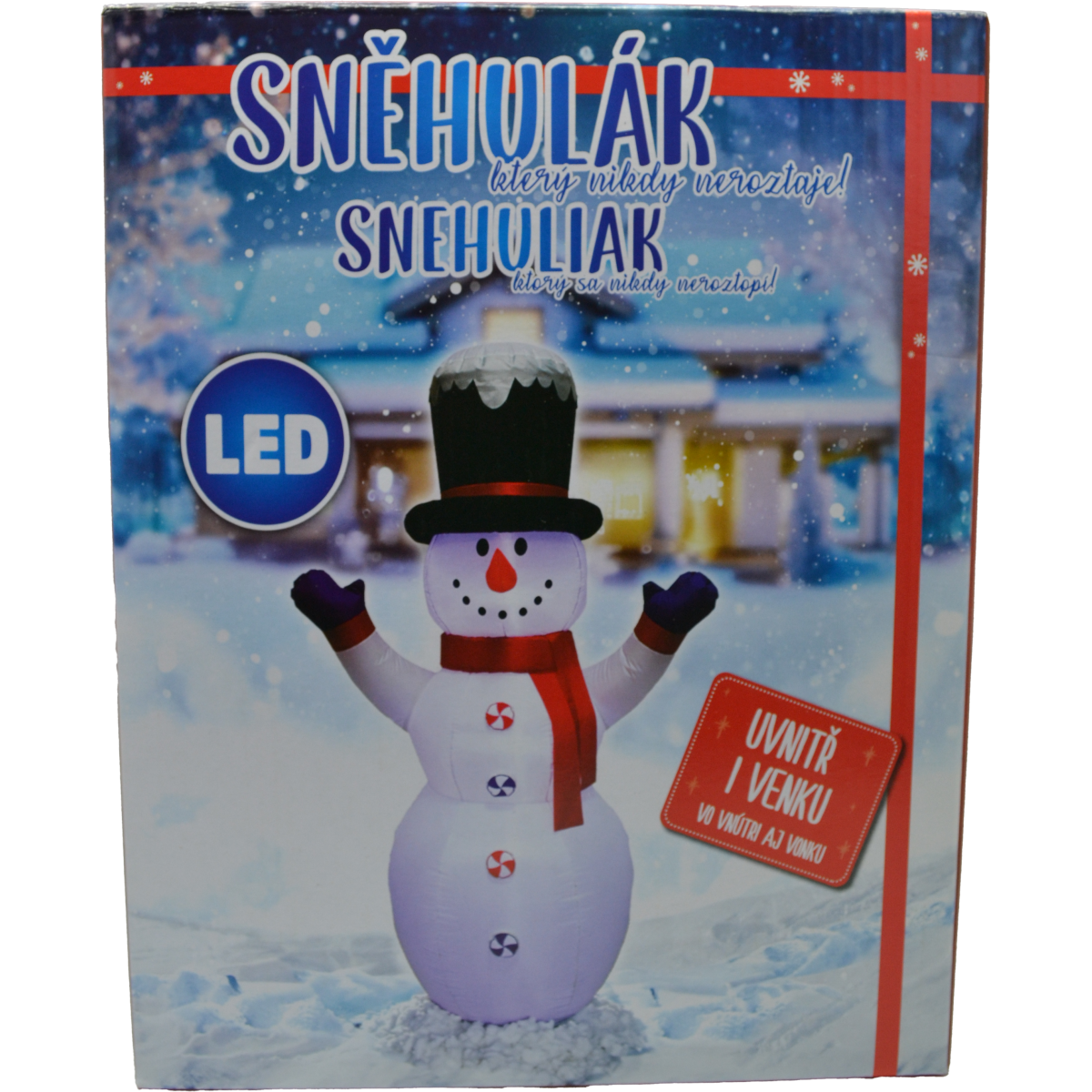 Nafukovací svítící sněhulák 245 cm