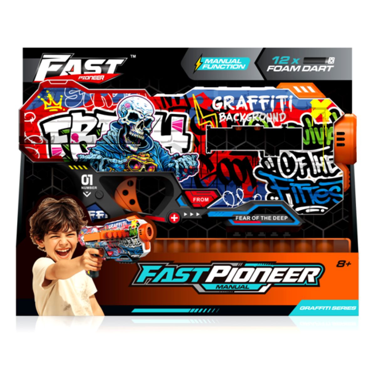 Alltoys Fast pioneer blaster manuální BH151 + 12 ks nábojů