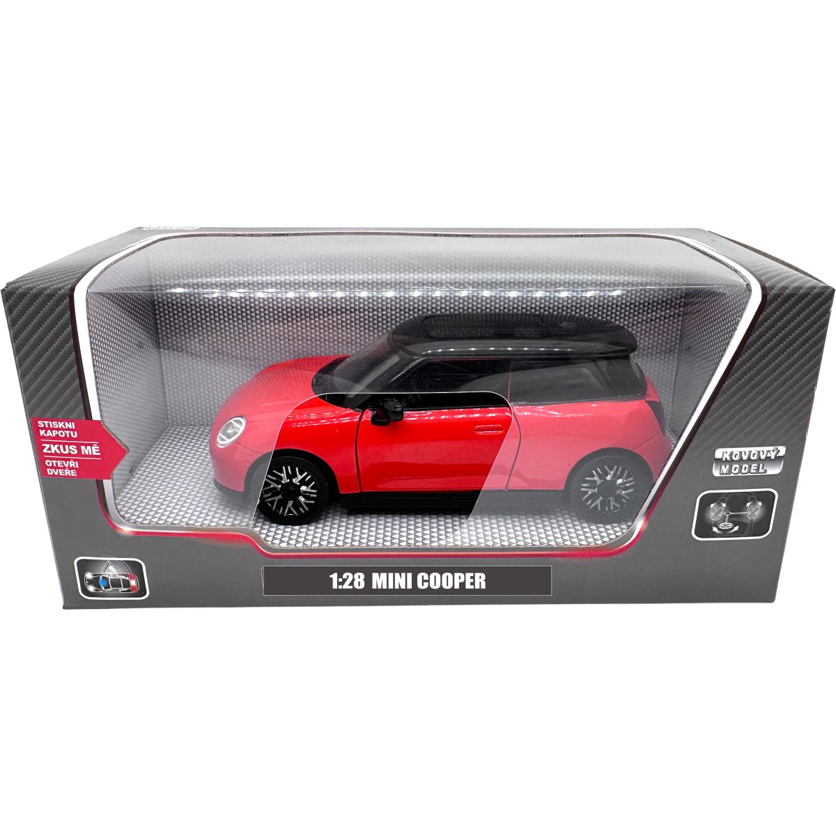 Sparkys 1:28 Mini Cooper červené