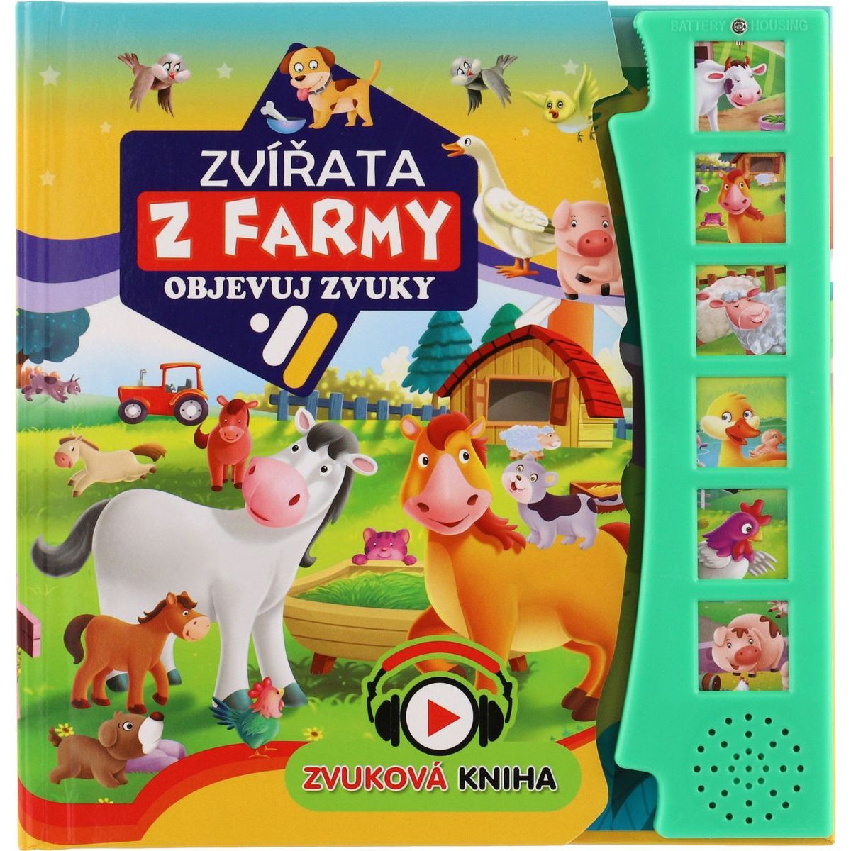 FONI Book Zvuková knížka Zvířátka na farmě Objevuj zvuky CZ verze