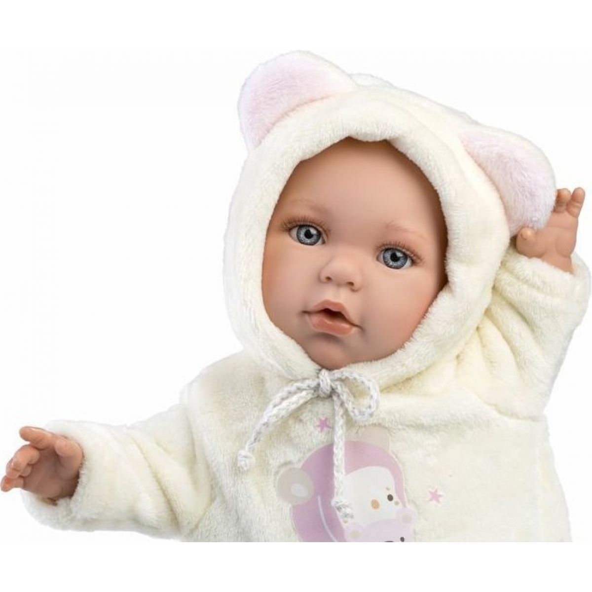 Llorens 14208 Baby Julia realistická panenka miminko s měkkým látkovým tělem 42 cm