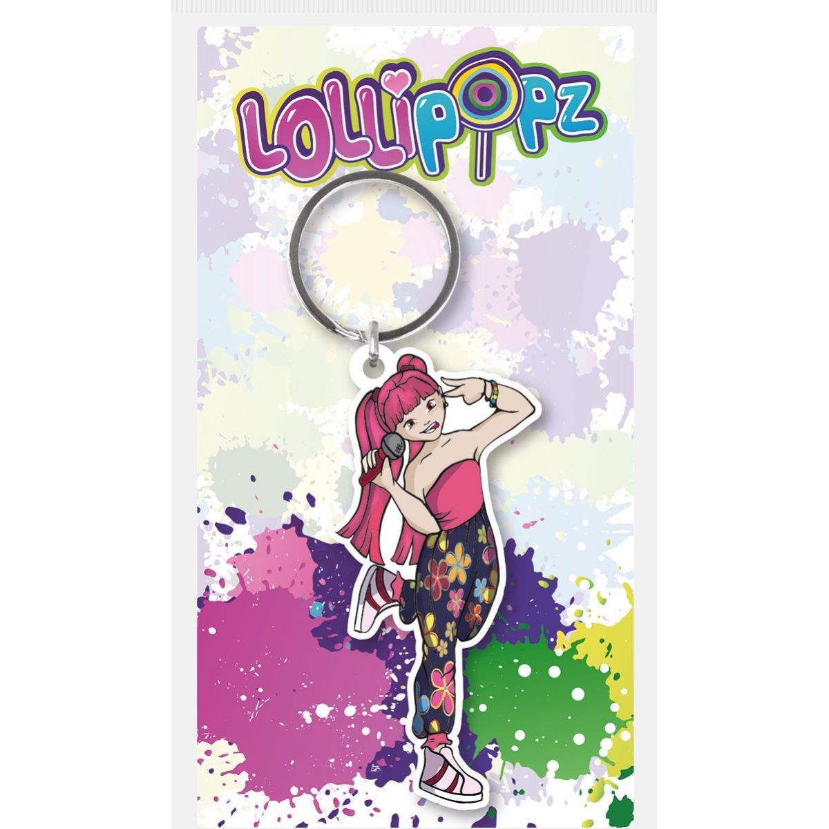 Epee Lollipopz klíčenka gumová růžová
