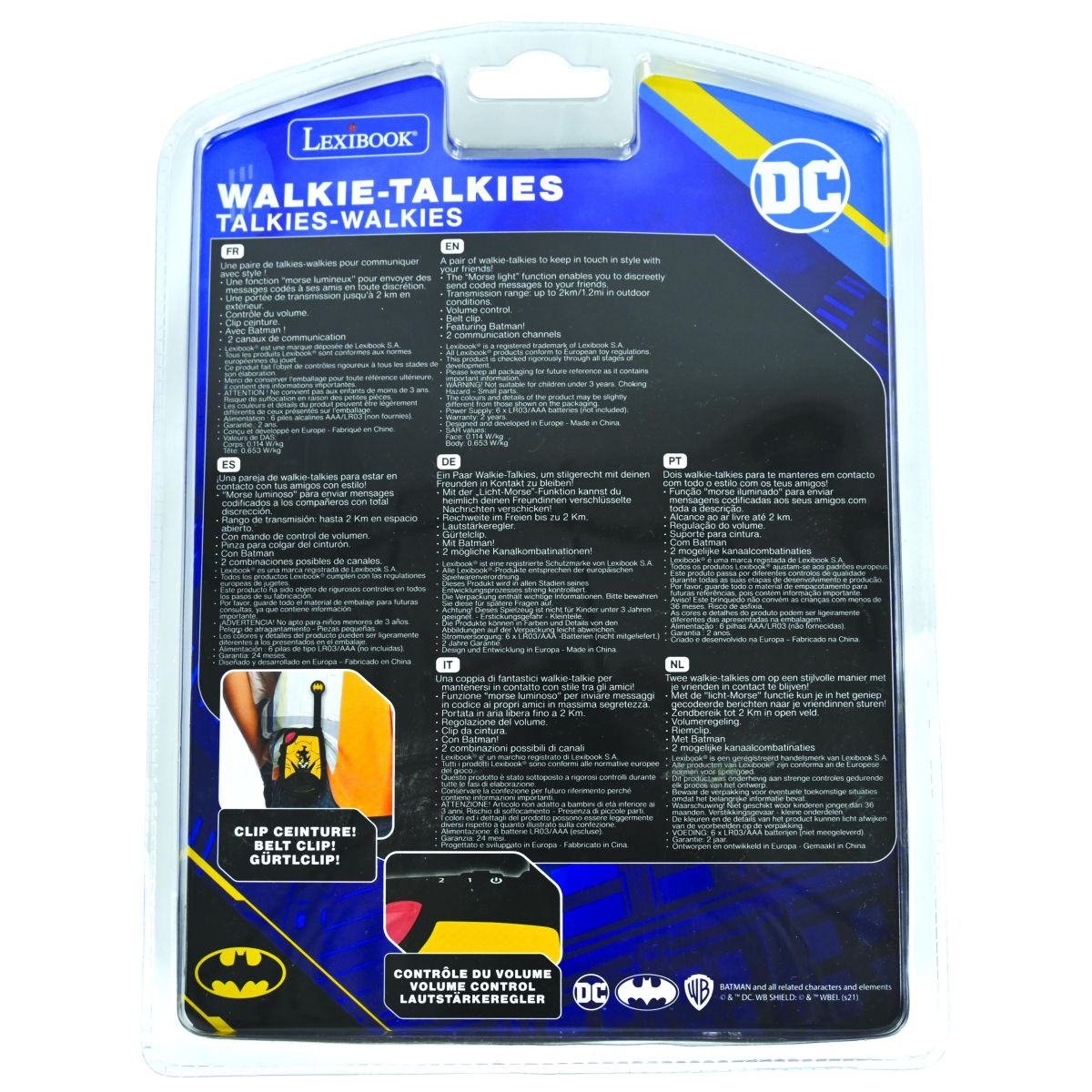 Lexibook Digitální vysílačky Batman s dosahem až 2 km