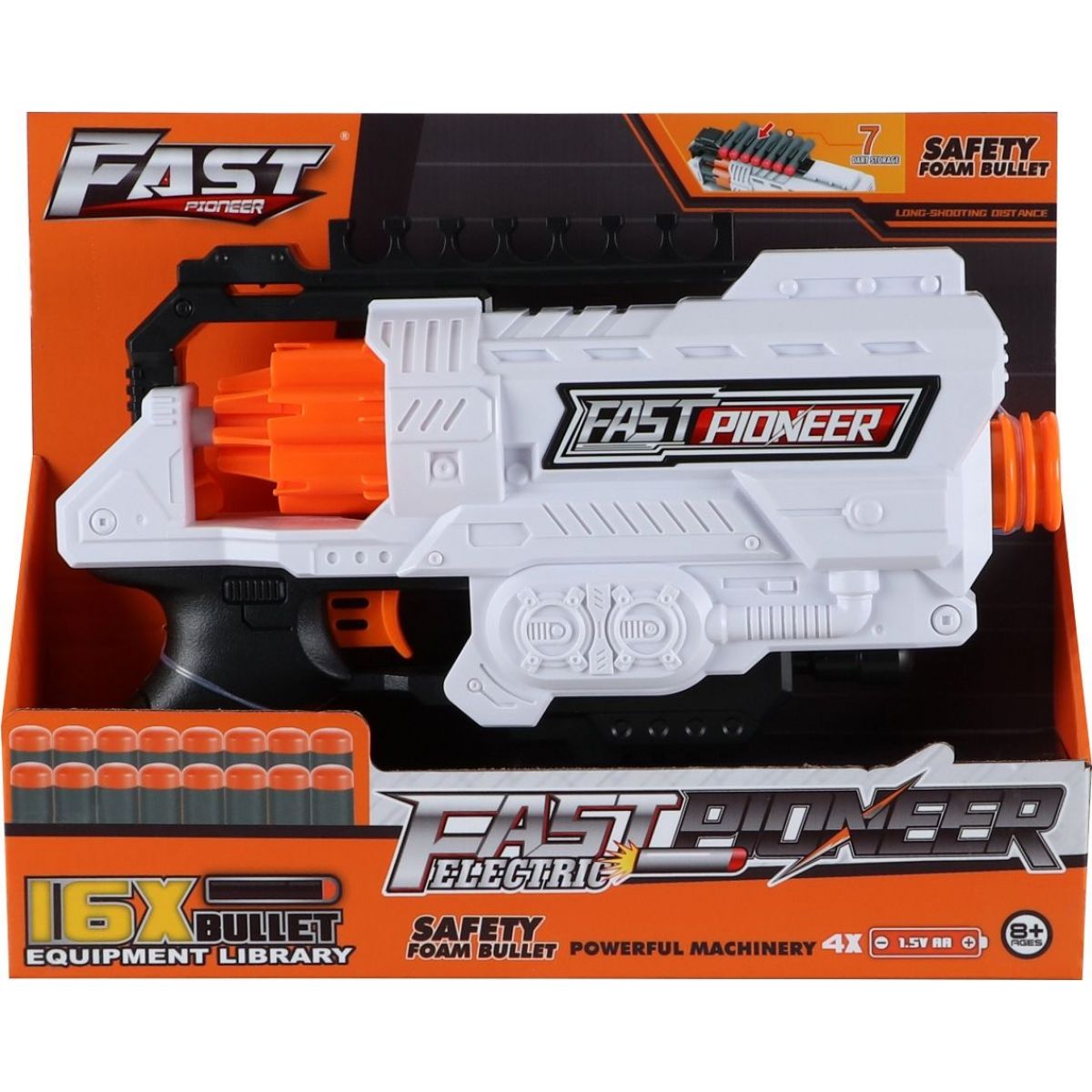 Alltoys Blaster Fast mini bateriový a 16 ks nábojů