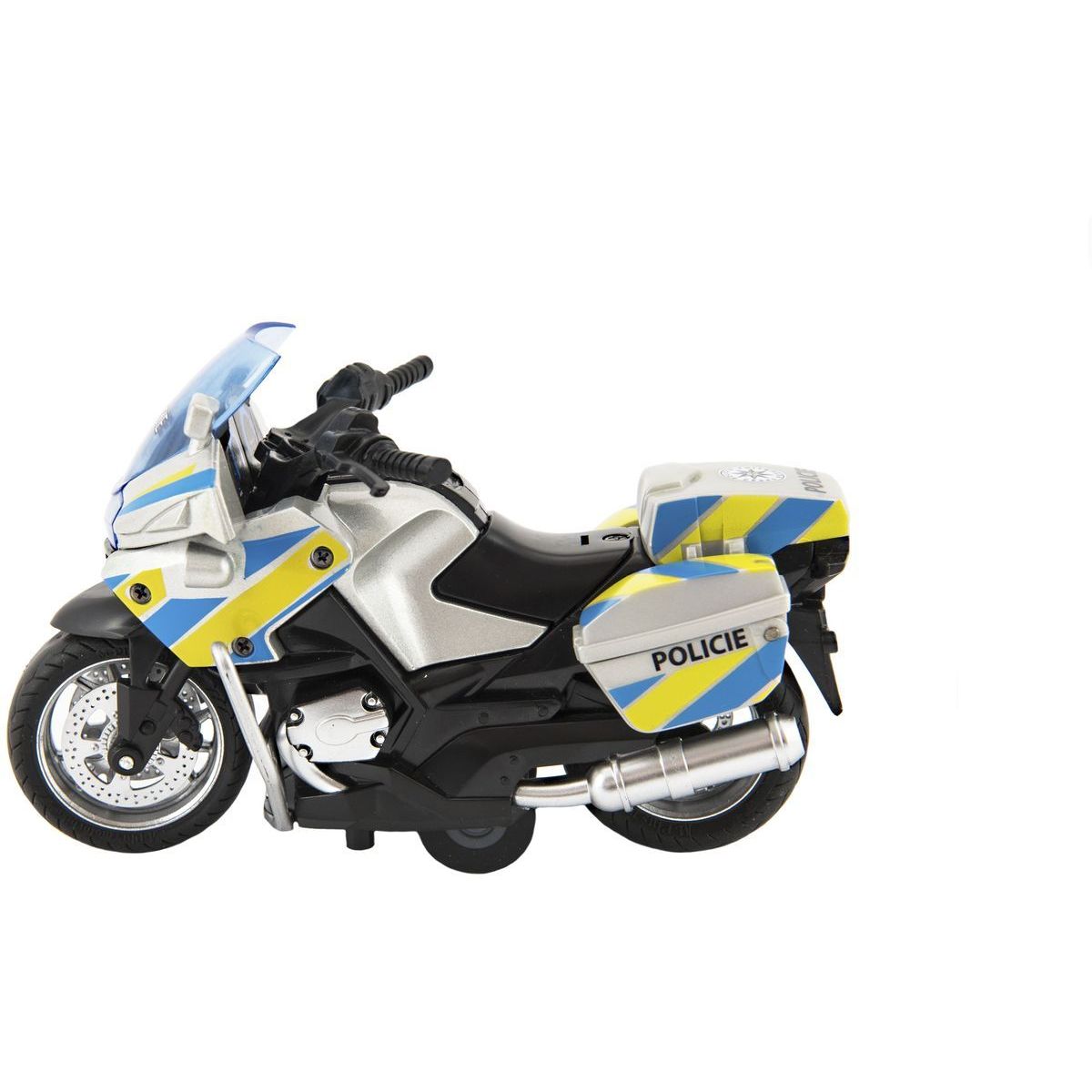 Motorka policejní 12 cm a zpětné natažení se světlem a zvukem CZ