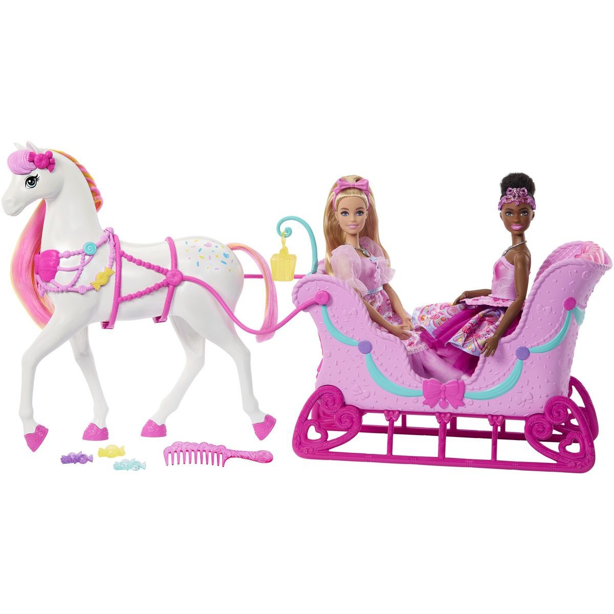 Barbie Louskáček saně s koněm
