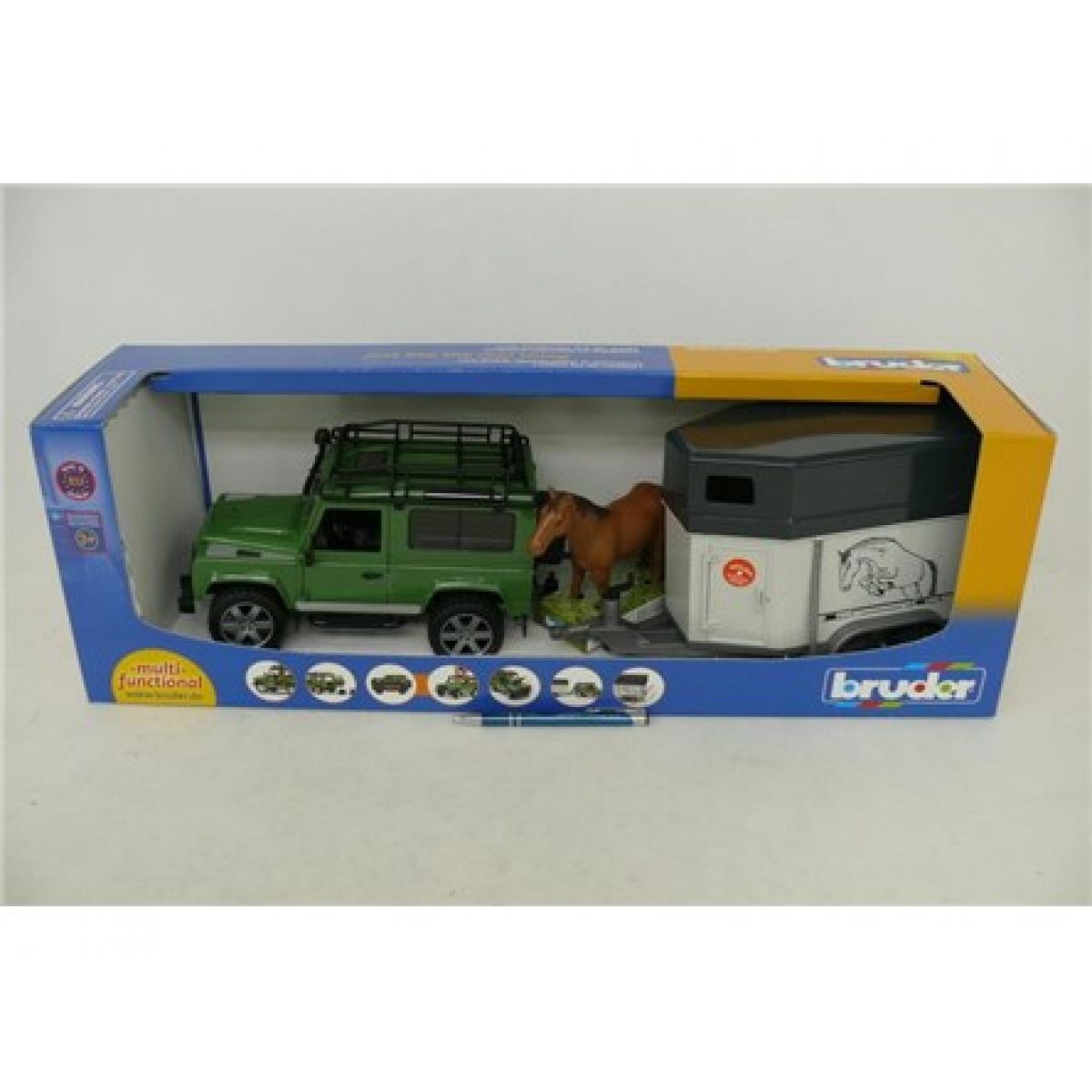 Bruder 02592 Land Rover + přepravník na koně