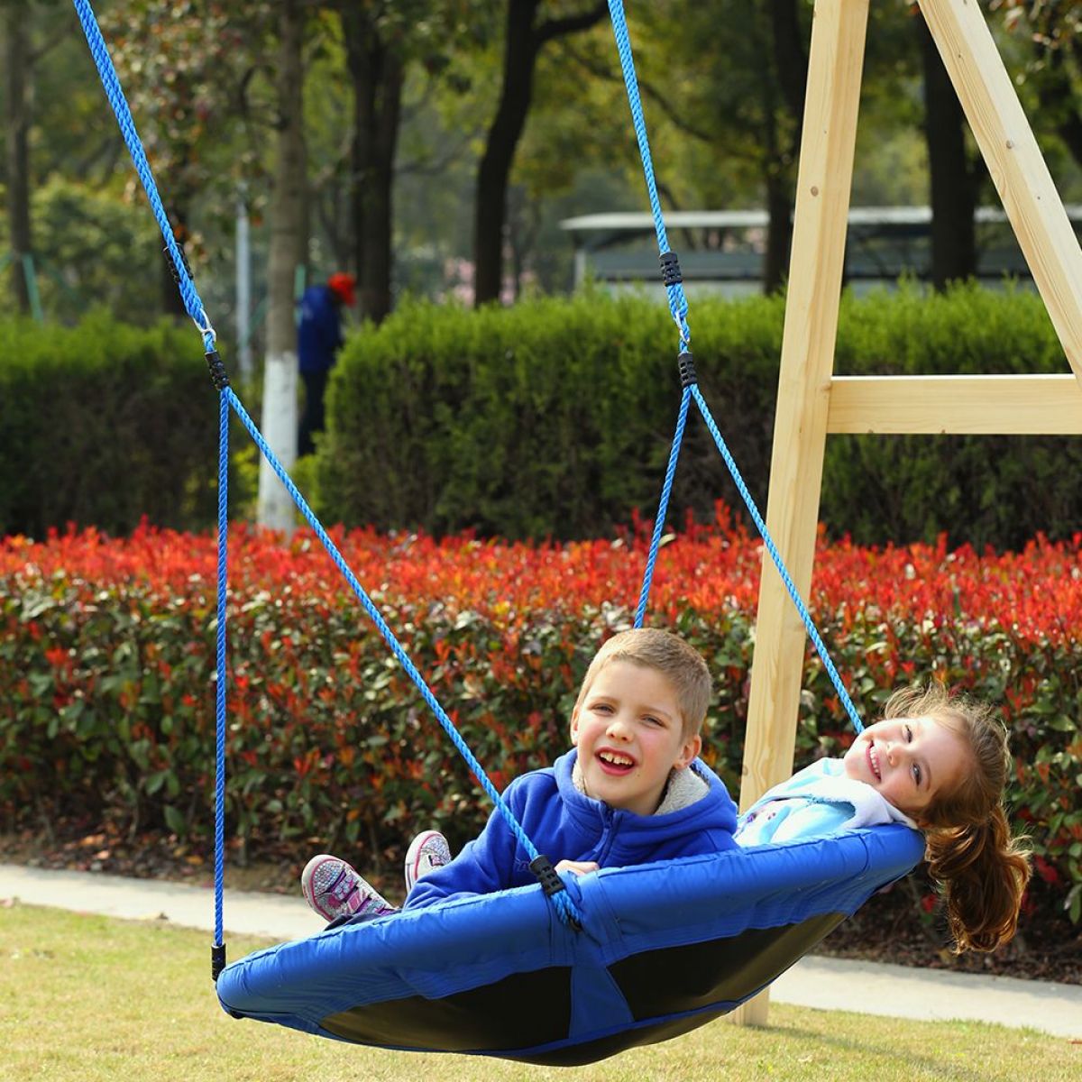 Alltoys Houpací kruh síť průměr 100 cm modrý