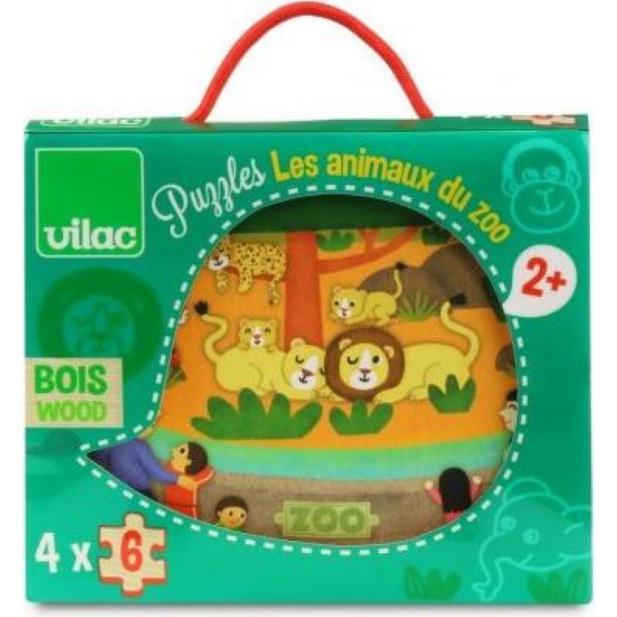 Vilac Puzzle dřevěné ZOO 24 dílků