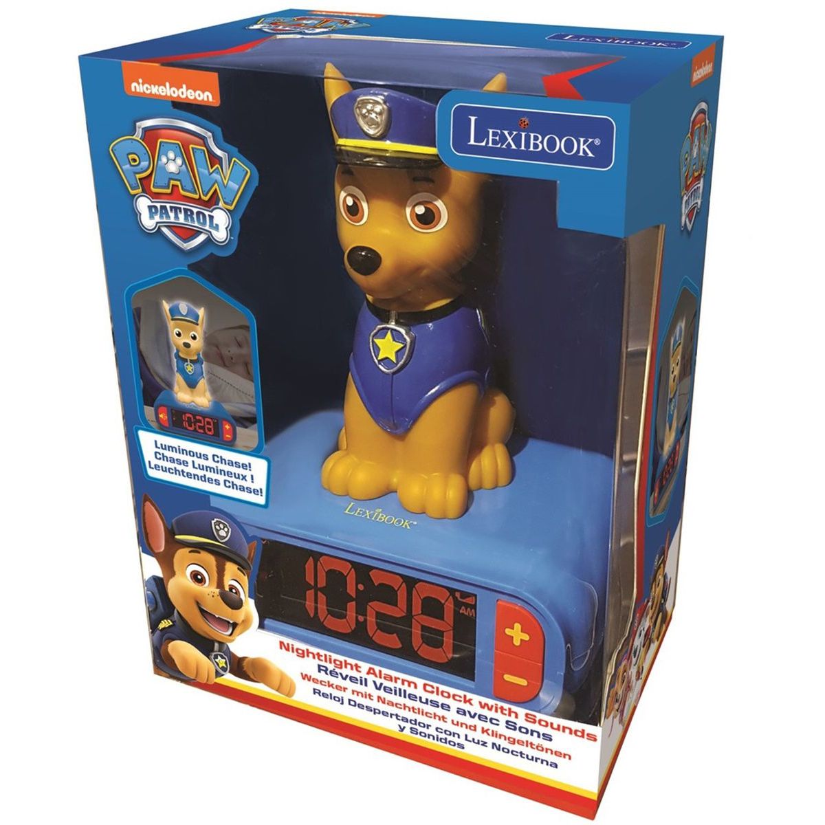 Lexibook Budík s nočním 3D světlem Tlapková patrola Chase