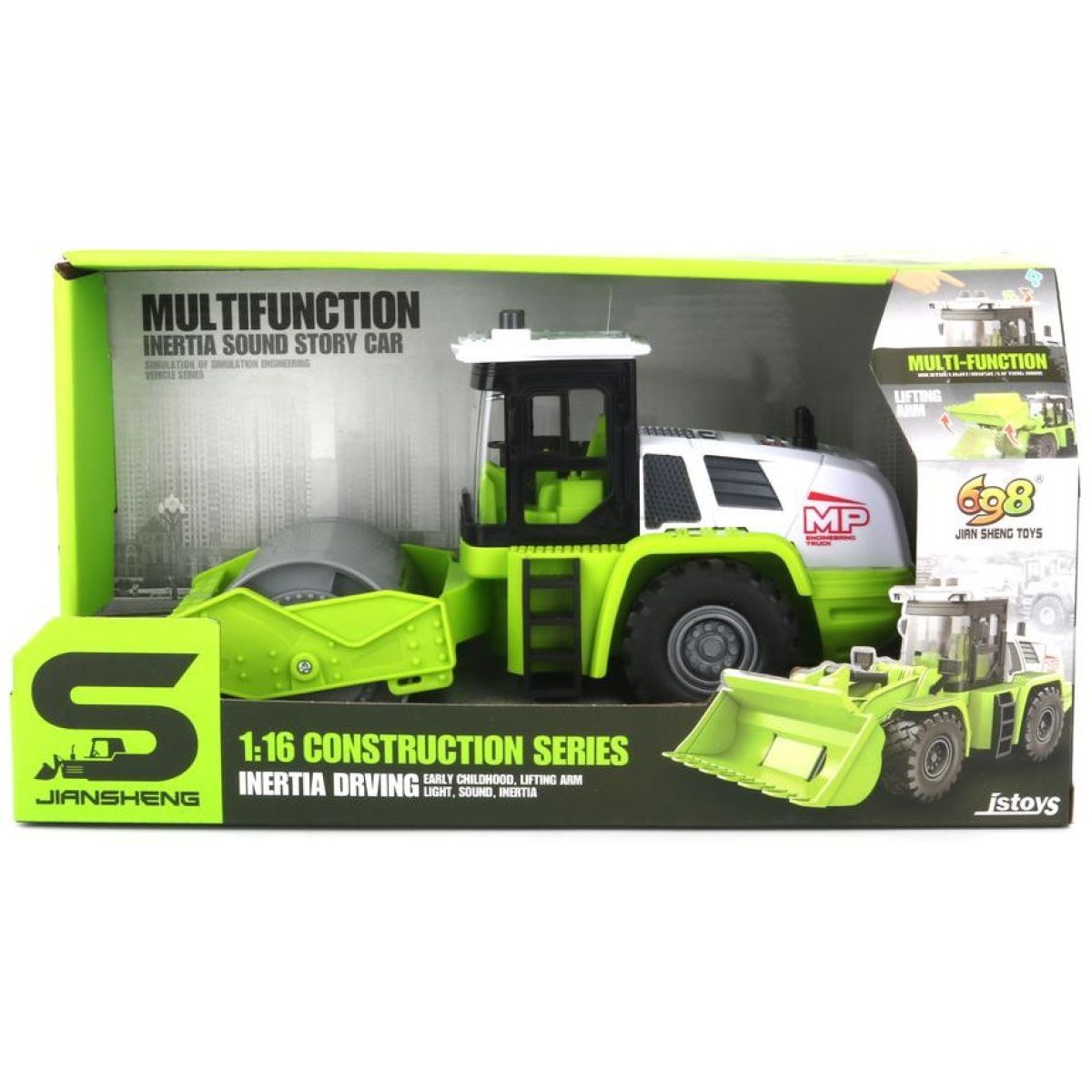 Alltoys Auto válec 1 : 16 zelený