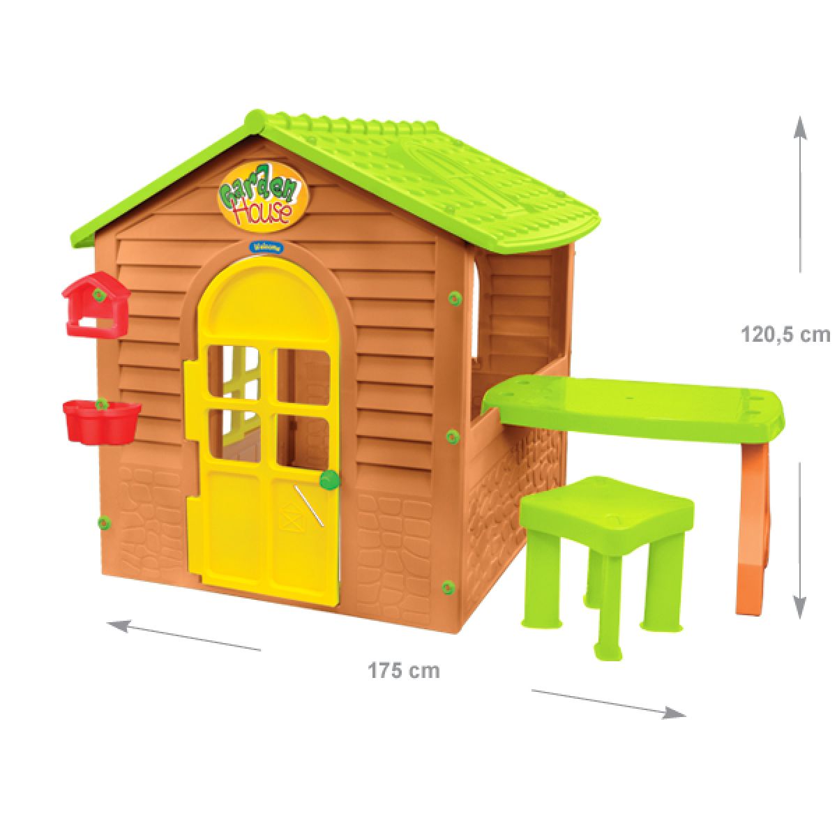 Mochtoys Zahradní domek se stolečkem a stoličkou - Poškozený obal