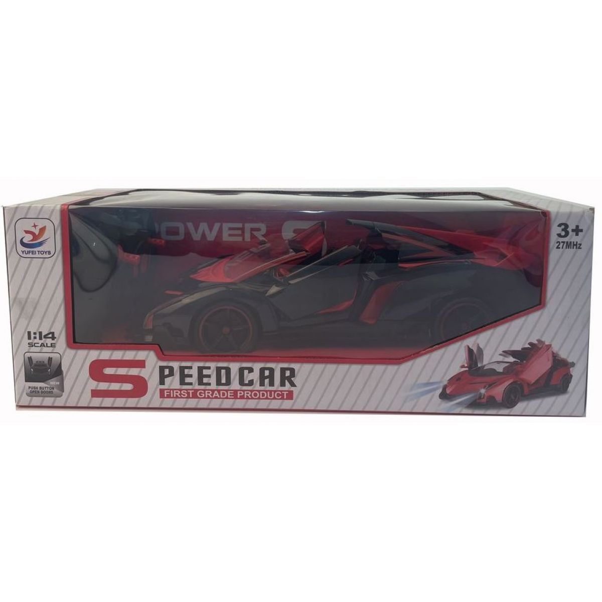 Alltoys RC Auto 1 : 14 závodní auto 28 cm dobíjecí černo - červené