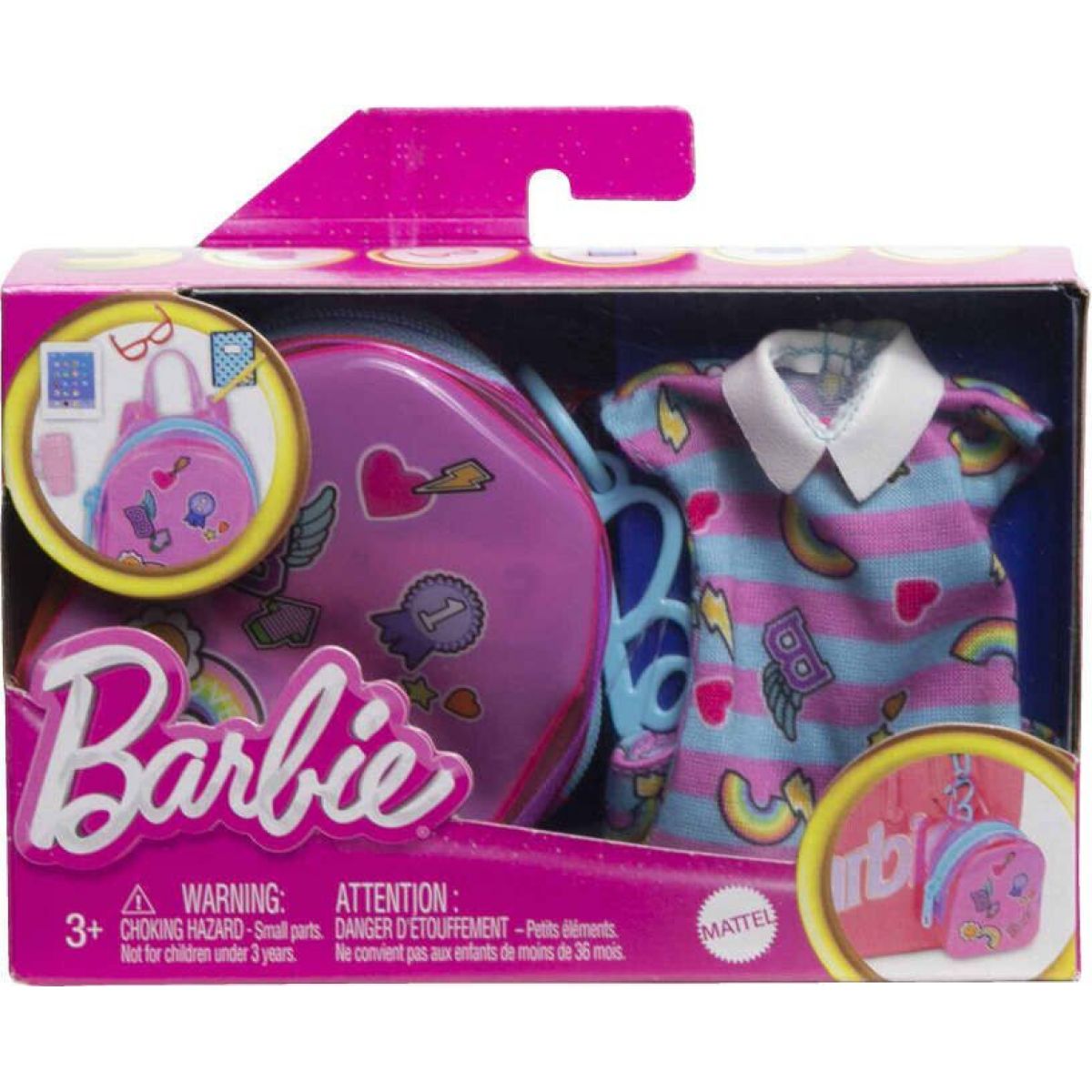 Mattel Barbie batoh kabelka s oblečkem a doplňky batůžek