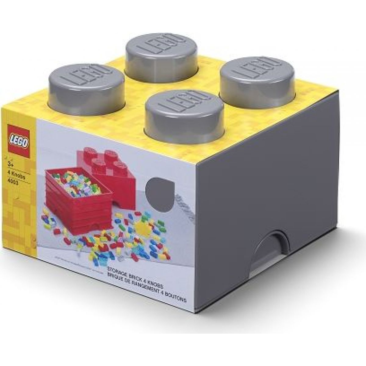 LEGO® Úložný box 25 x 25 x 18 cm Tmavě šedá