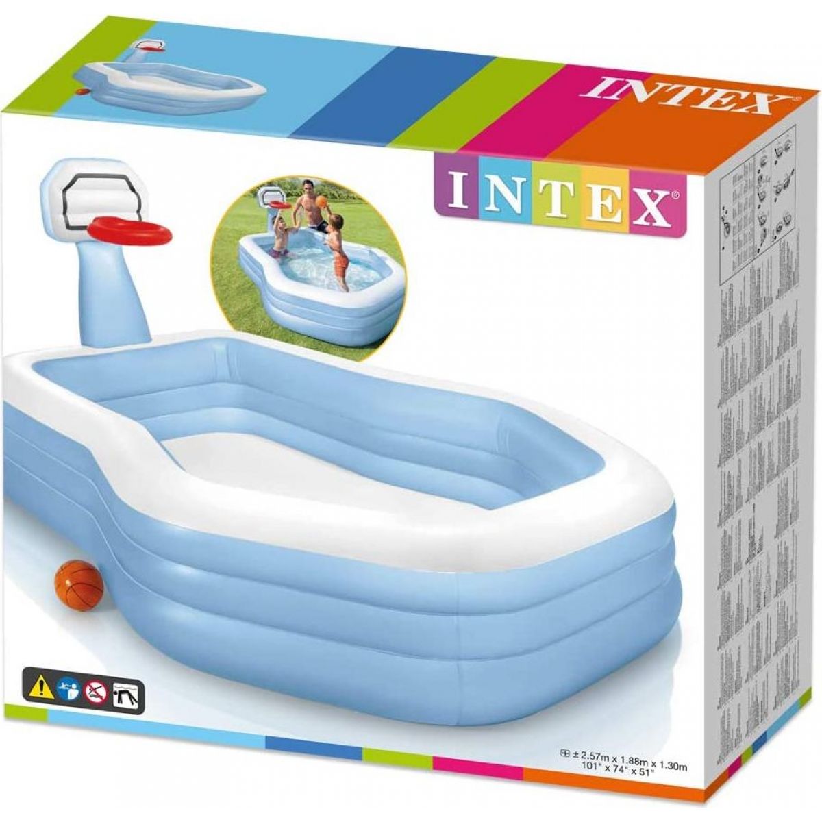 Intex 57183NP Bazén rodinný 2,57 m x 1,88 m 1,3 m